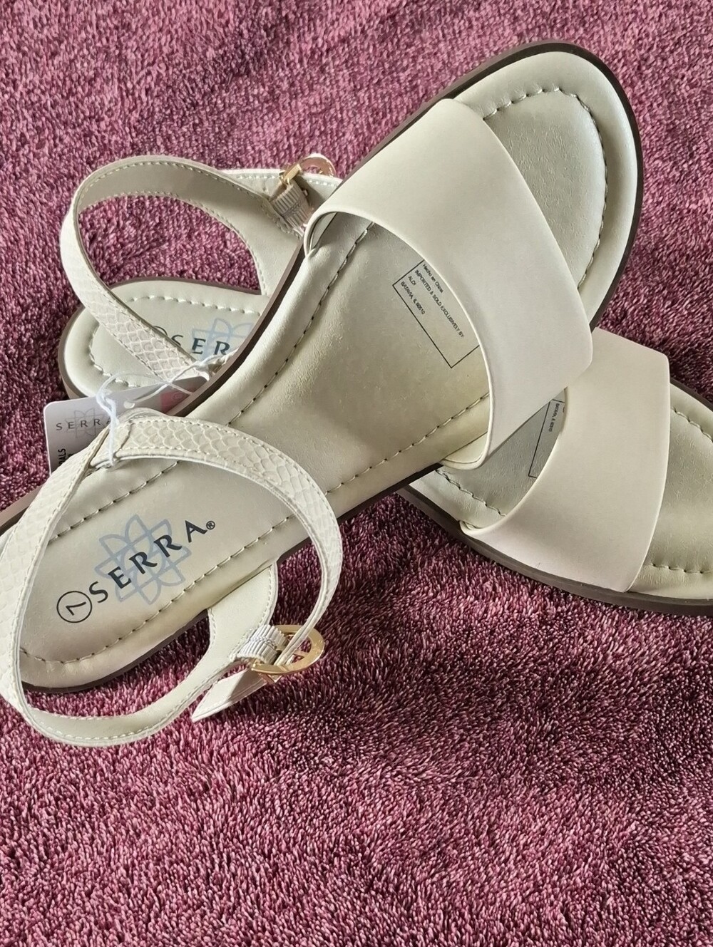 Serra Ivory Slingback Flat Sandals